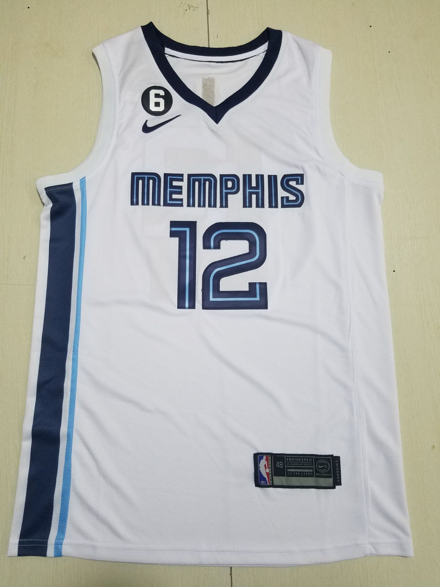 Men Memphis Grizzlies #12 Morant White Nike 2022 NBA Jersey->memphis grizzlies->NBA Jersey